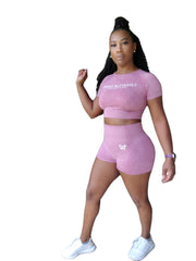Signature Purple Butterfly Collection Short Set