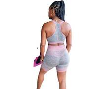 Clawdia 2 Piece Sports Bra Short Set